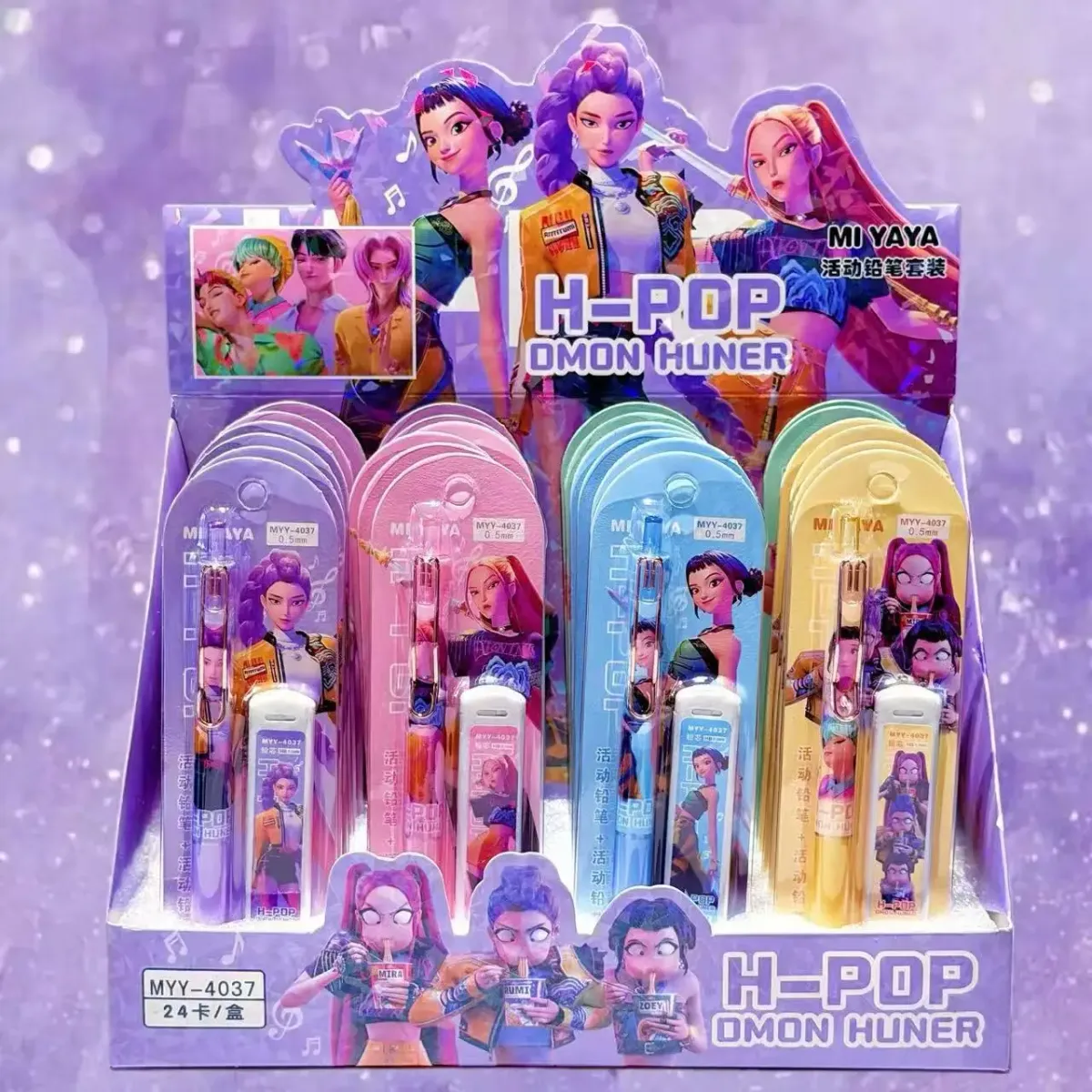 KPOP Demon Hunter Automatic Mechanical Pencil Set for Students - Random 1/2/4pcs, Ideal for School Writing, Drawing, and as a Gift for Children and Teens showcase 2