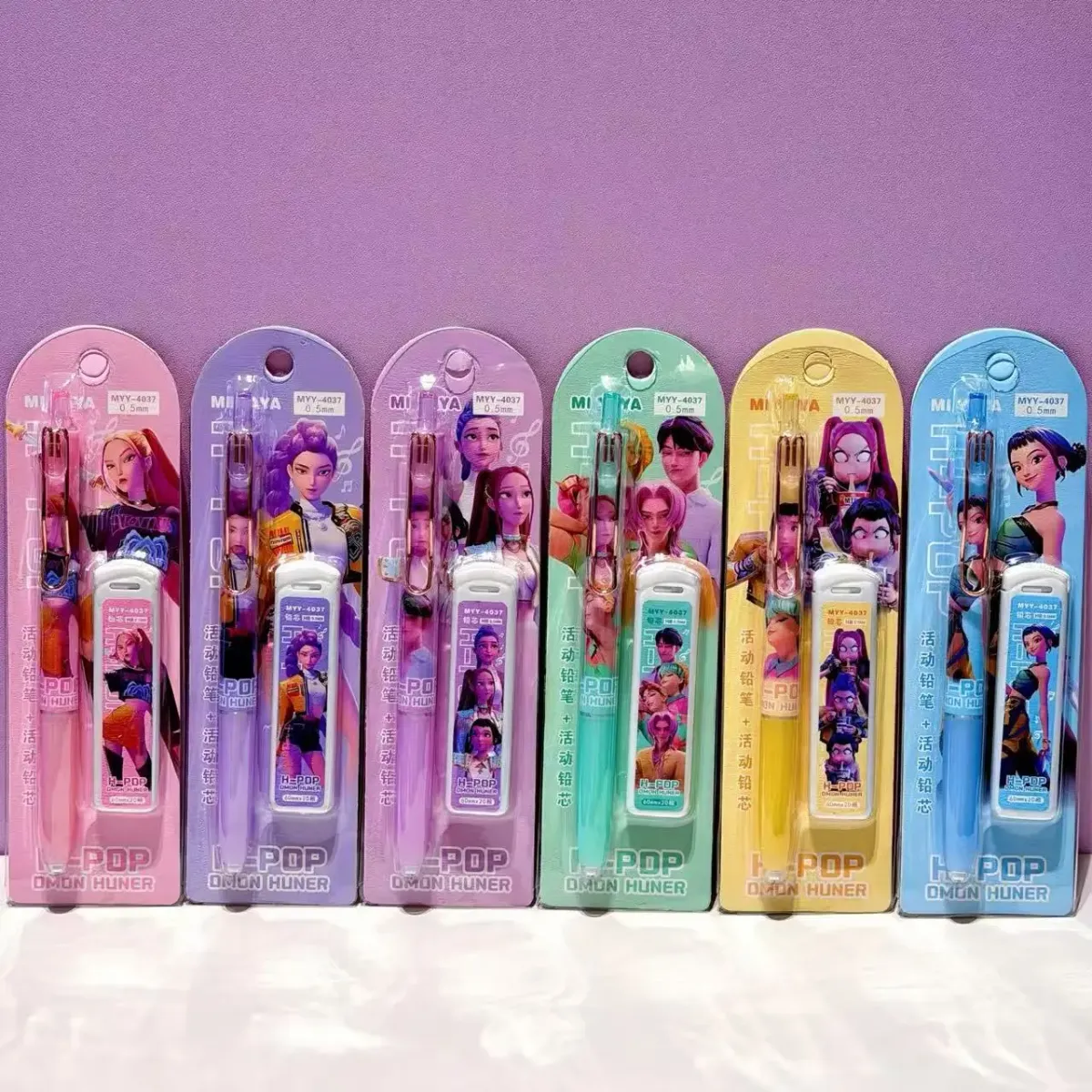 KPOP Demon Hunter Automatic Mechanical Pencil Set for Students - Random 1/2/4pcs, Ideal for School Writing, Drawing, and as a Gift for Children and Teens showcase 3