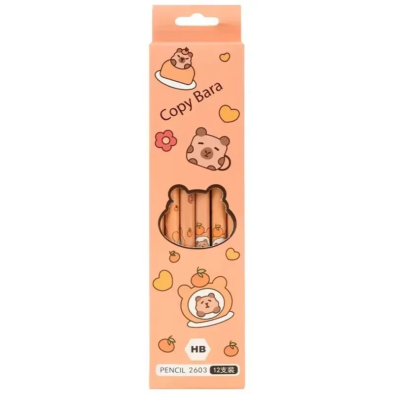 12pcs Kawaii Capybara Pencils with Erasers - Unpointed Sketching & Drawing Pencils for School Office Students Stationery Supply thumbnail 6