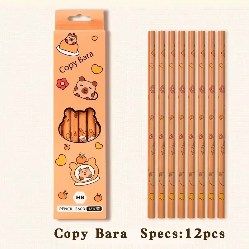 12pcs Kawaii Capybara Pencils with Erasers - Unpointed Sketching & Drawing Pencils for School Office Students Stationery Supply showcase 6