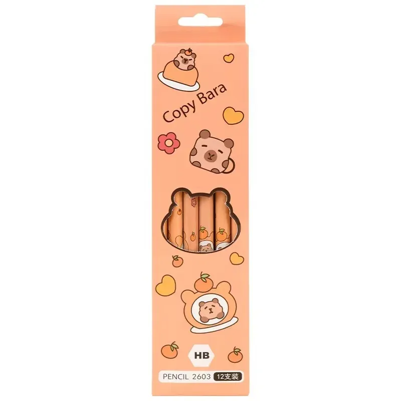 12pcs Kawaii Capybara Pencils with Erasers - Unpointed Sketching & Drawing Pencils for School Office Students Stationery Supply showcase 7