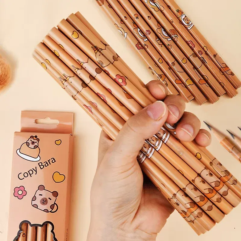 12pcs Kawaii Capybara Pencils with Erasers - Unpointed Sketching & Drawing Pencils for School Office Students Stationery Supply showcase 3
