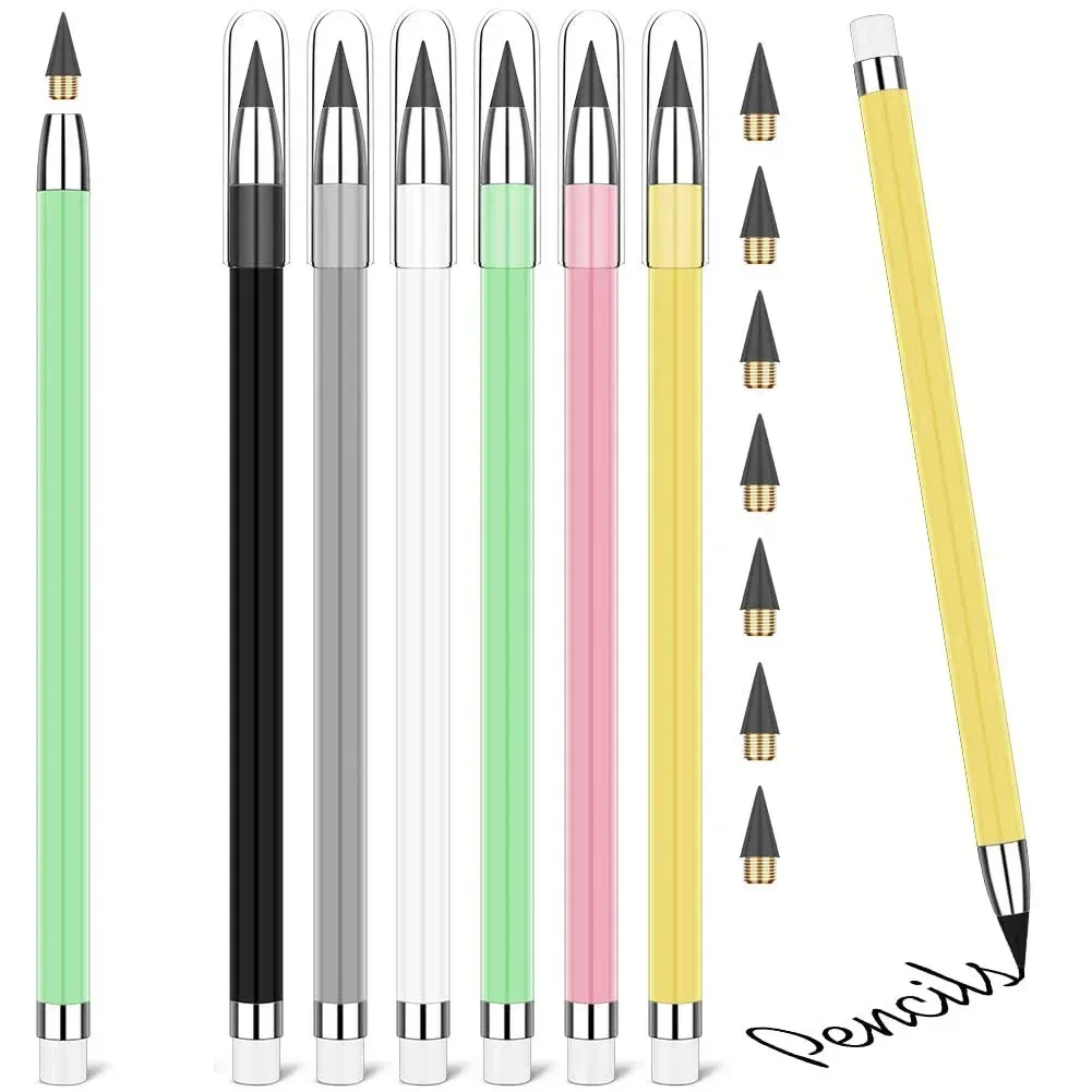 6/12/18pcs Inkless Pencils - Reusable Everlasting Unlimited Writing & Drawing Tools for Students, Office, School Supplies thumbnail 1