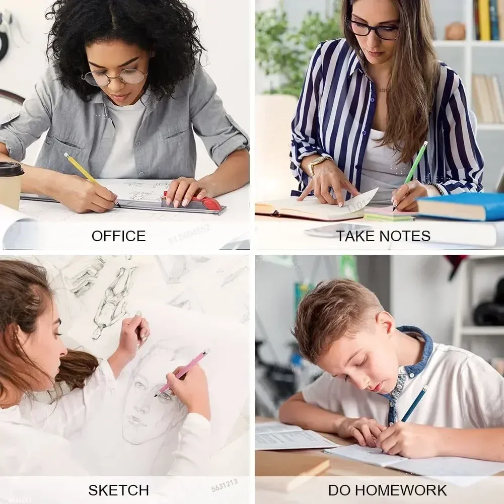 6/12/18pcs Inkless Pencils - Reusable Everlasting Unlimited Writing & Drawing Tools for Students, Office, School Supplies showcase 6