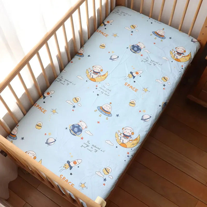 Soft Cotton Fitted Crib Sheet 130x70cm for Newborns, Toddlers - Breathable, Deep Pocket Bedding for Boys & Girls - Customizable Sizes Available showcase 13