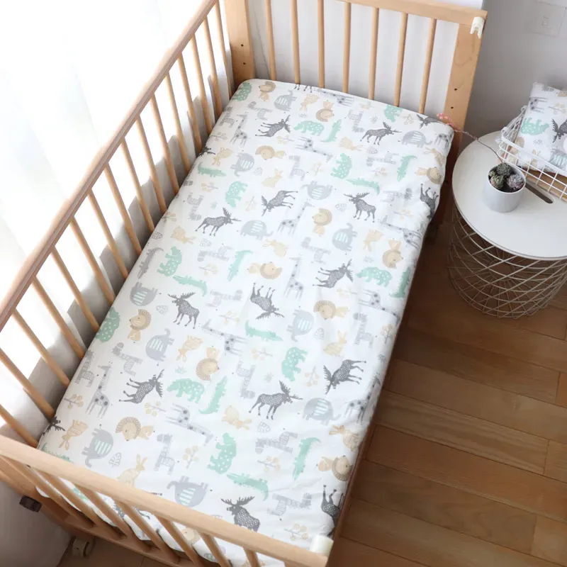Soft Cotton Fitted Crib Sheet 130x70cm for Newborns, Toddlers - Breathable, Deep Pocket Bedding for Boys & Girls - Customizable Sizes Available showcase 6