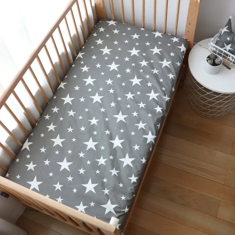 Soft Cotton Fitted Crib Sheet 130x70cm for Newborns, Toddlers - Breathable, Deep Pocket Bedding for Boys & Girls - Customizable Sizes Available showcase 5