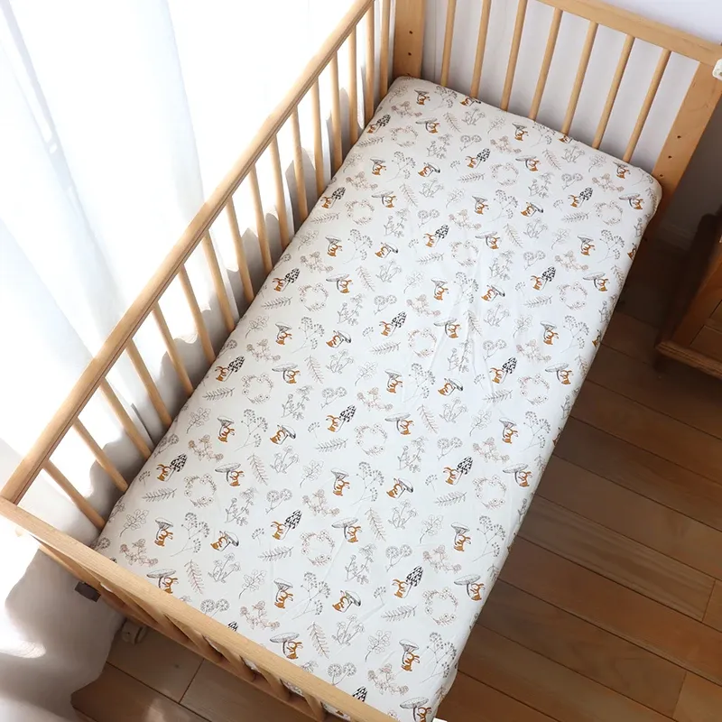Soft Cotton Fitted Crib Sheet 130x70cm for Newborns, Toddlers - Breathable, Deep Pocket Bedding for Boys & Girls - Customizable Sizes Available showcase 7