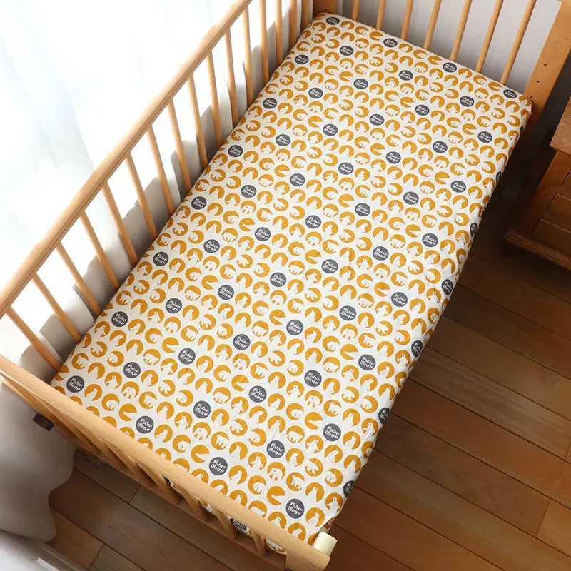 Soft Cotton Fitted Crib Sheet 130x70cm for Newborns, Toddlers - Breathable, Deep Pocket Bedding for Boys & Girls - Customizable Sizes Available showcase 12