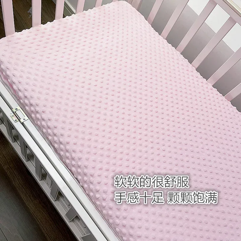 Soft Warm Bubble Fleece Baby Crib Bed Sheet Set - Cozy Newborn Bedding Linen Cover Blanket for Winter, Toddler Stroller Use, Bath Towel thumbnail 5