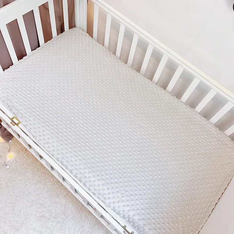 Soft Warm Bubble Fleece Baby Crib Bed Sheet Set - Cozy Newborn Bedding Linen Cover Blanket for Winter, Toddler Stroller Use, Bath Towel showcase 10