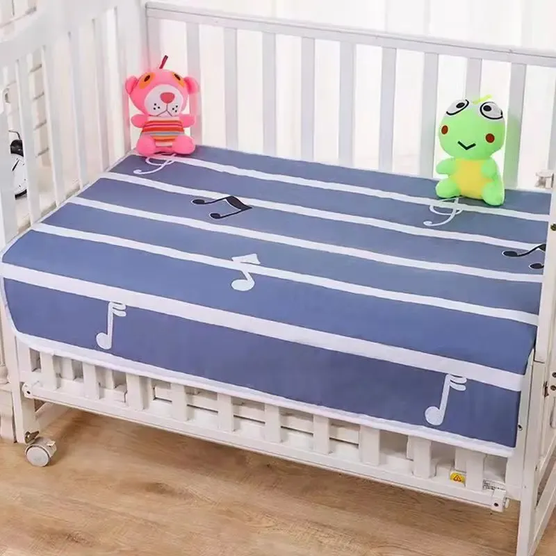 Waterproof Baby Changing Mat Pad - Reusable Cotton Crib Sheet for Diaper Changes, Washable Newborn Bed Nappy Mattress Cover, Fits All Seasons showcase 6