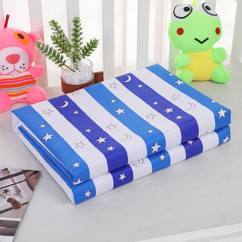 Waterproof Baby Changing Mat Pad - Reusable Cotton Crib Sheet for Diaper Changes, Washable Newborn Bed Nappy Mattress Cover, Fits All Seasons showcase 1