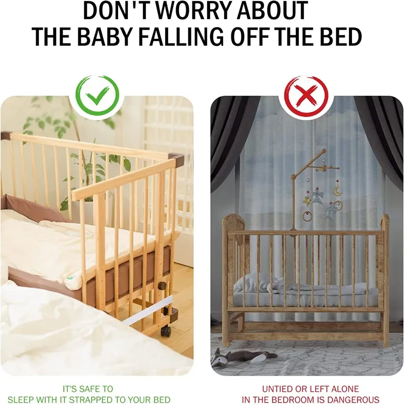 Baby Crib Bed Connector Strap & Mattress Holder - Securely Join Twin Beds for Toddlers & Newborns - Durable Nylon with Anti-Slip Design showcase 6
