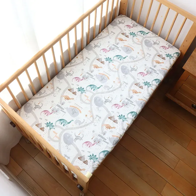 100% Cotton Baby Crib Fitted Sheet - Soft Breathable Mattress Cover for Newborns & Toddlers, Fits 130x70cm Cots, Customizable Sizes Available showcase 6
