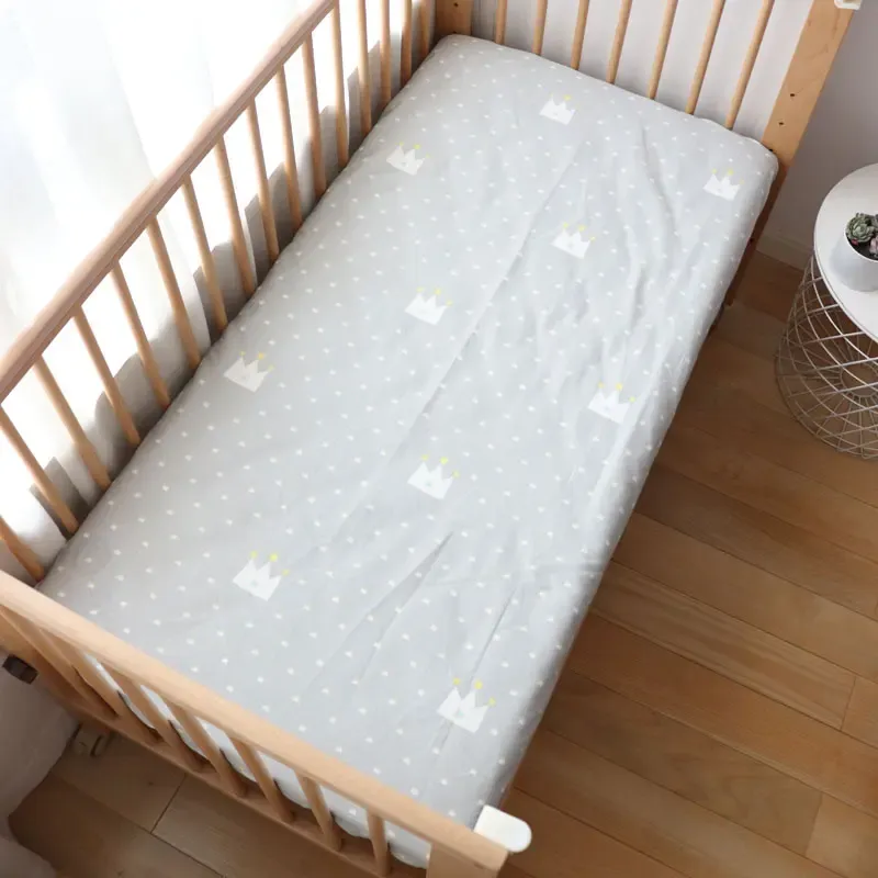 100% Cotton Baby Crib Fitted Sheet - Soft Breathable Mattress Cover for Newborns & Toddlers, Fits 130x70cm Cots, Customizable Sizes Available showcase 11