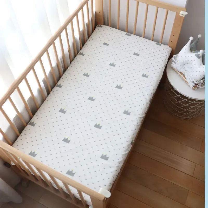 100% Cotton Baby Crib Fitted Sheet - Soft Breathable Mattress Cover for Newborns & Toddlers, Fits 130x70cm Cots, Customizable Sizes Available showcase 15