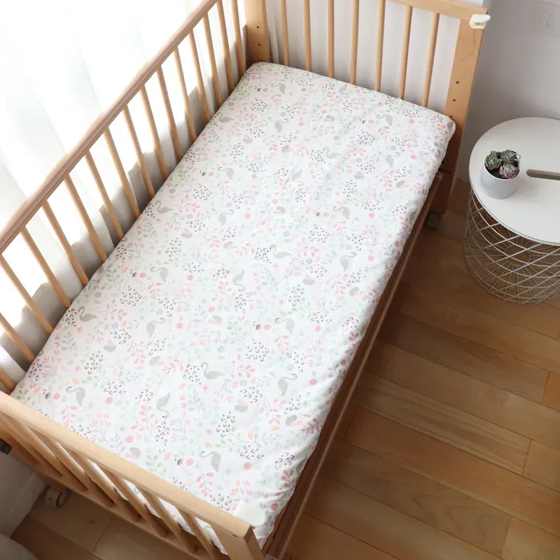 100% Cotton Baby Crib Fitted Sheet - Soft Breathable Mattress Cover for Newborns & Toddlers, Fits 130x70cm Cots, Customizable Sizes Available showcase 10