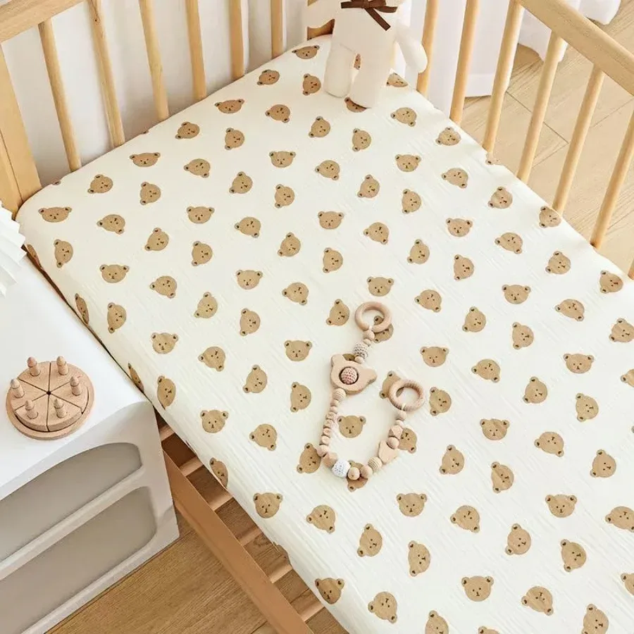 Soft Microfiber Fitted Crib Sheet for Boys & Girls - Breathable, Hypoallergenic, Easy Fit for Standard Crib & Toddler Mattresses - Gentle Baby Bedding