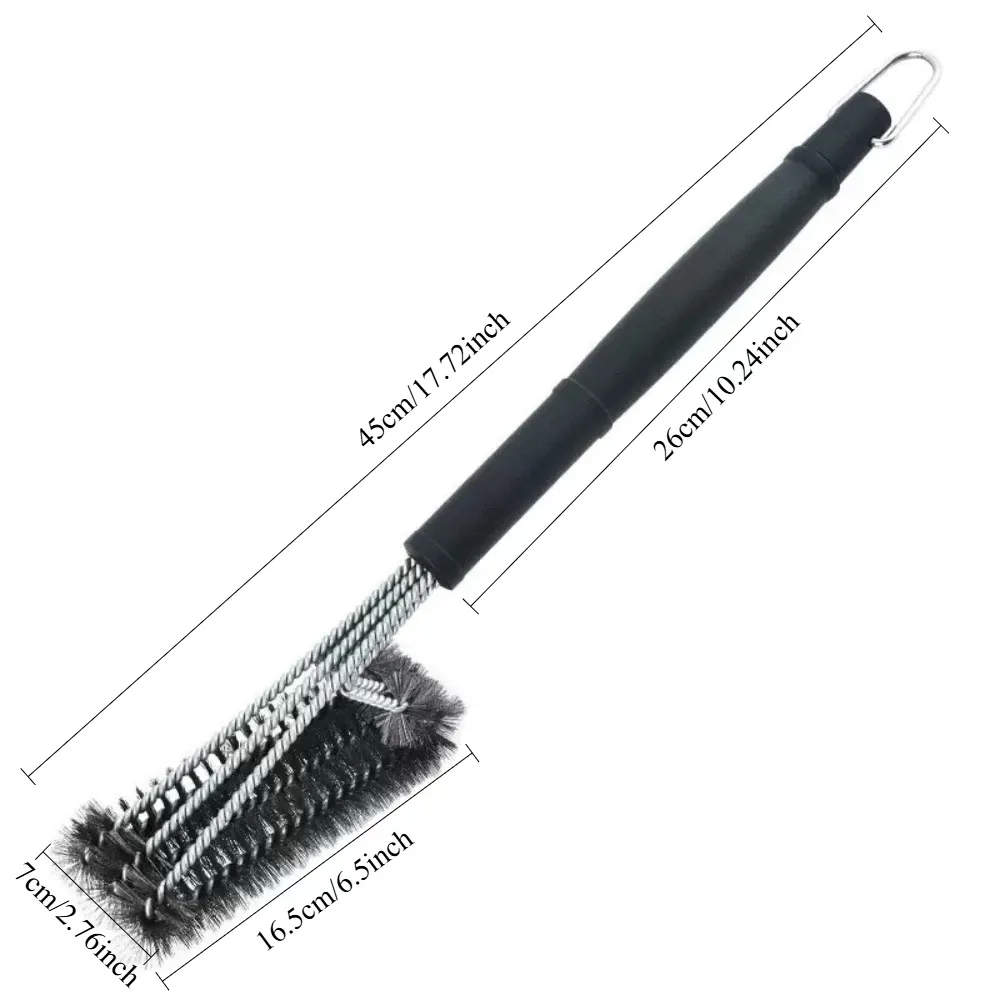 Stainless Steel BBQ Grill Brush for Barbecue - Heavy Duty Bristles, Rust-Free, Washable Cleaning Tool for Easy Dirt Removal - Essential Kitchen Accessory for Grilling Enthusiasts thumbnail 6