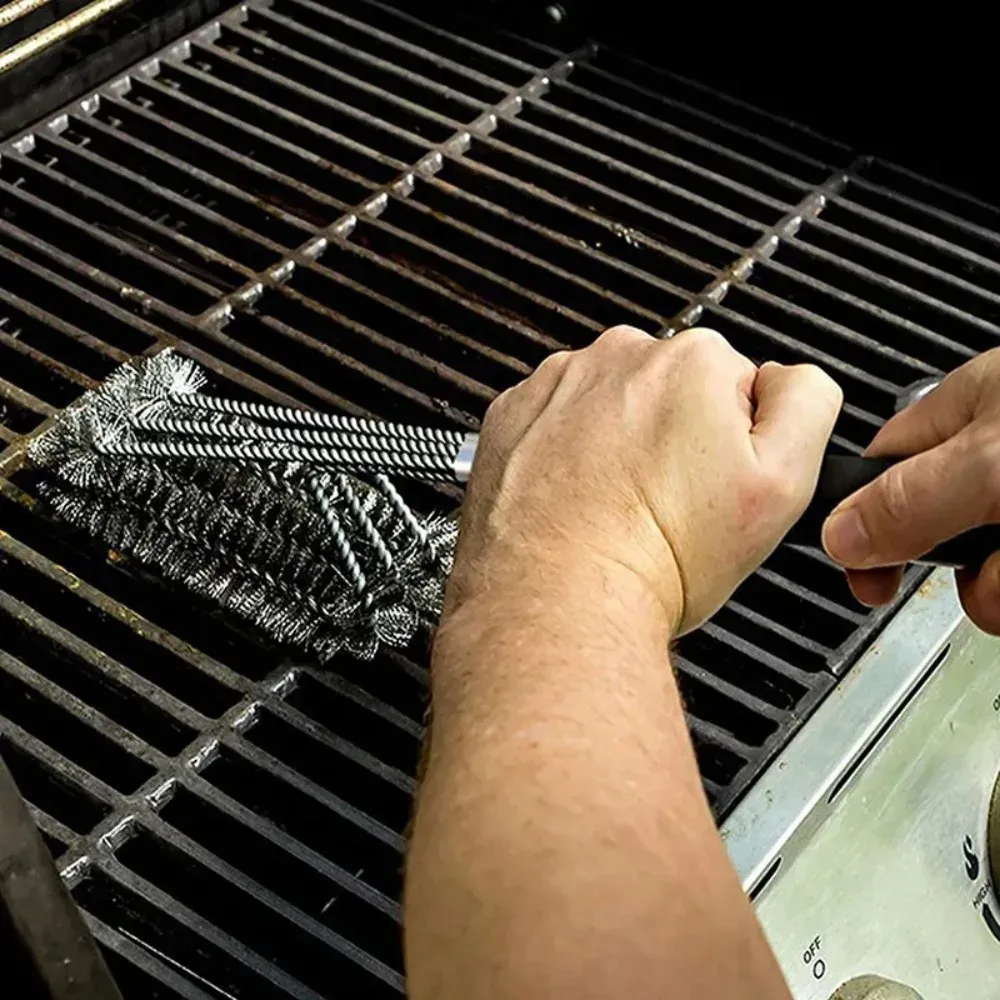 Stainless Steel BBQ Grill Brush for Barbecue - Heavy Duty Bristles, Rust-Free, Washable Cleaning Tool for Easy Dirt Removal - Essential Kitchen Accessory for Grilling Enthusiasts showcase 5