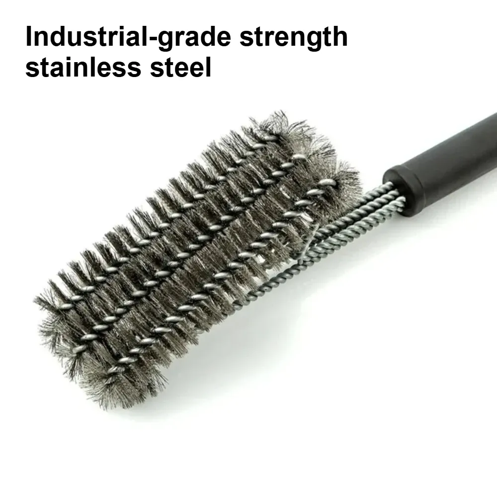 Stainless Steel BBQ Grill Brush for Barbecue - Heavy Duty Bristles, Rust-Free, Washable Cleaning Tool for Easy Dirt Removal - Essential Kitchen Accessory for Grilling Enthusiasts thumbnail 3