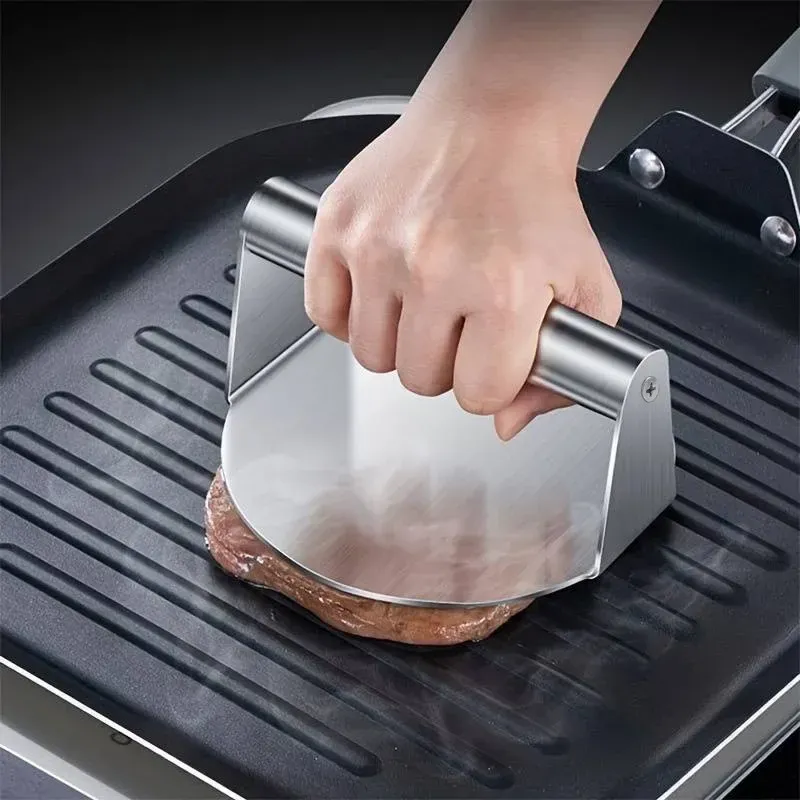 Heavy Duty Stainless Steel Smash Burger Press, Non-Stick Patty Maker Mold for BBQ Grilling, Professional Kitchen Tool for Restaurants and Home Cooks thumbnail 6