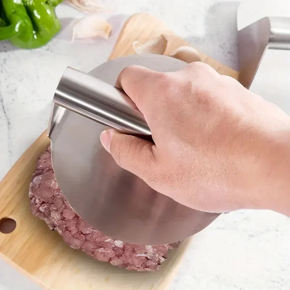 Heavy Duty Stainless Steel Smash Burger Press, Non-Stick Patty Maker Mold for BBQ Grilling, Professional Kitchen Tool for Restaurants and Home Cooks thumbnail 1