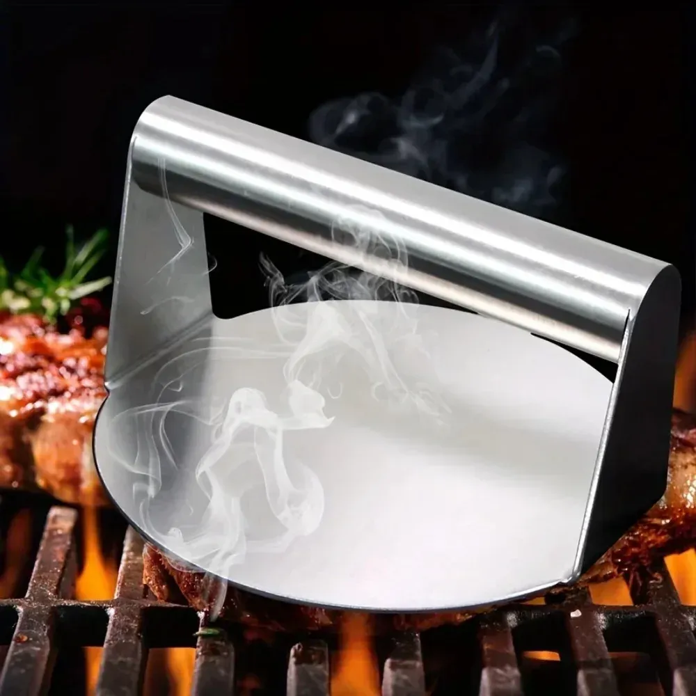 Heavy Duty Stainless Steel Smash Burger Press, Non-Stick Patty Maker Mold for BBQ Grilling, Professional Kitchen Tool for Restaurants and Home Cooks thumbnail 2