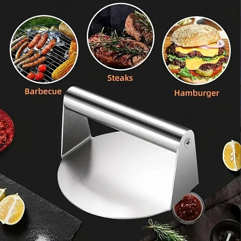 Heavy Duty Stainless Steel Smash Burger Press, Non-Stick Patty Maker Mold for BBQ Grilling, Professional Kitchen Tool for Restaurants and Home Cooks showcase 11
