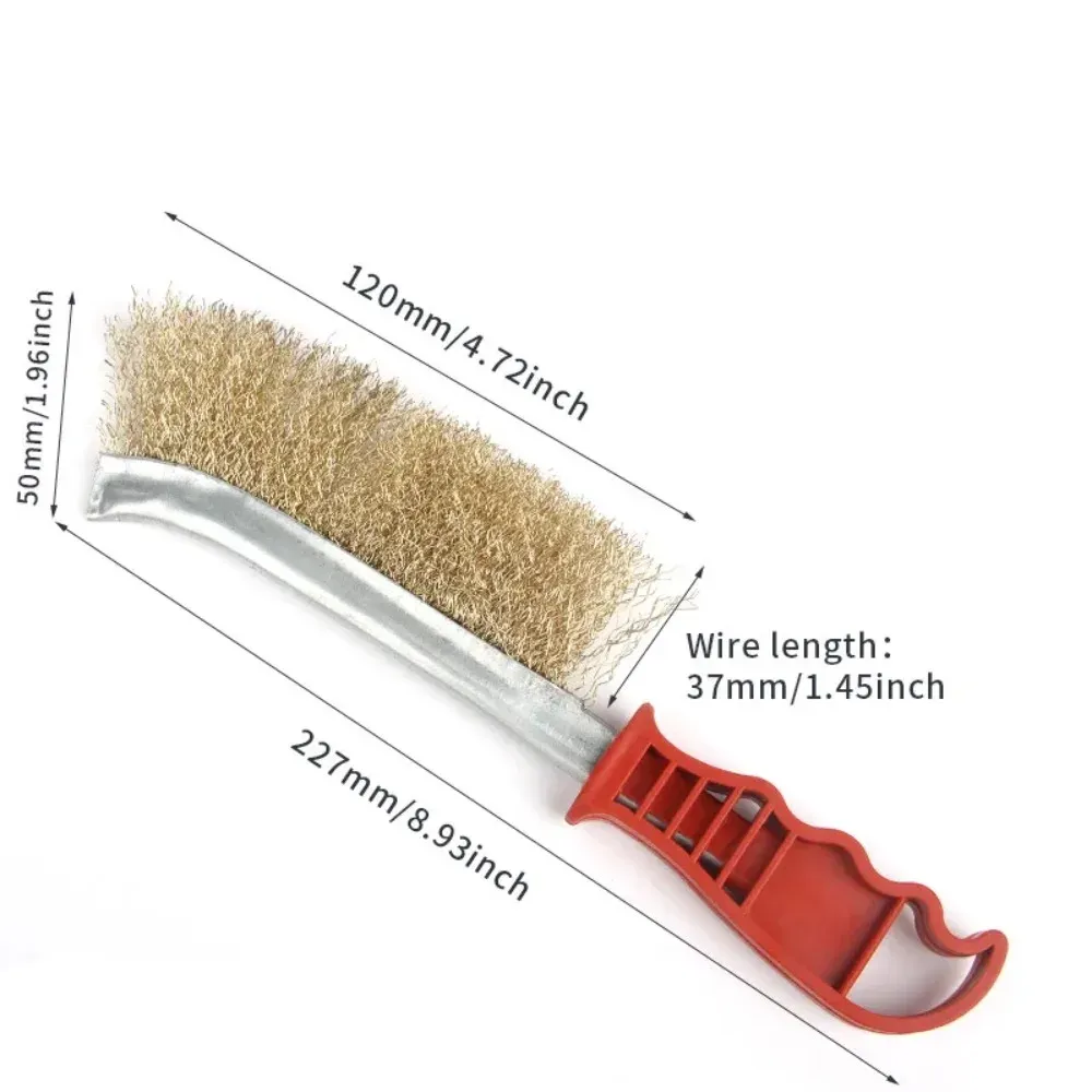 Heavy Duty Steel Wire BBQ Grill Brush with Wooden Handle - Rust Removal Roller Cleaner for Barbecue Grates, Polishing Tool for Stubborn Stains thumbnail 5