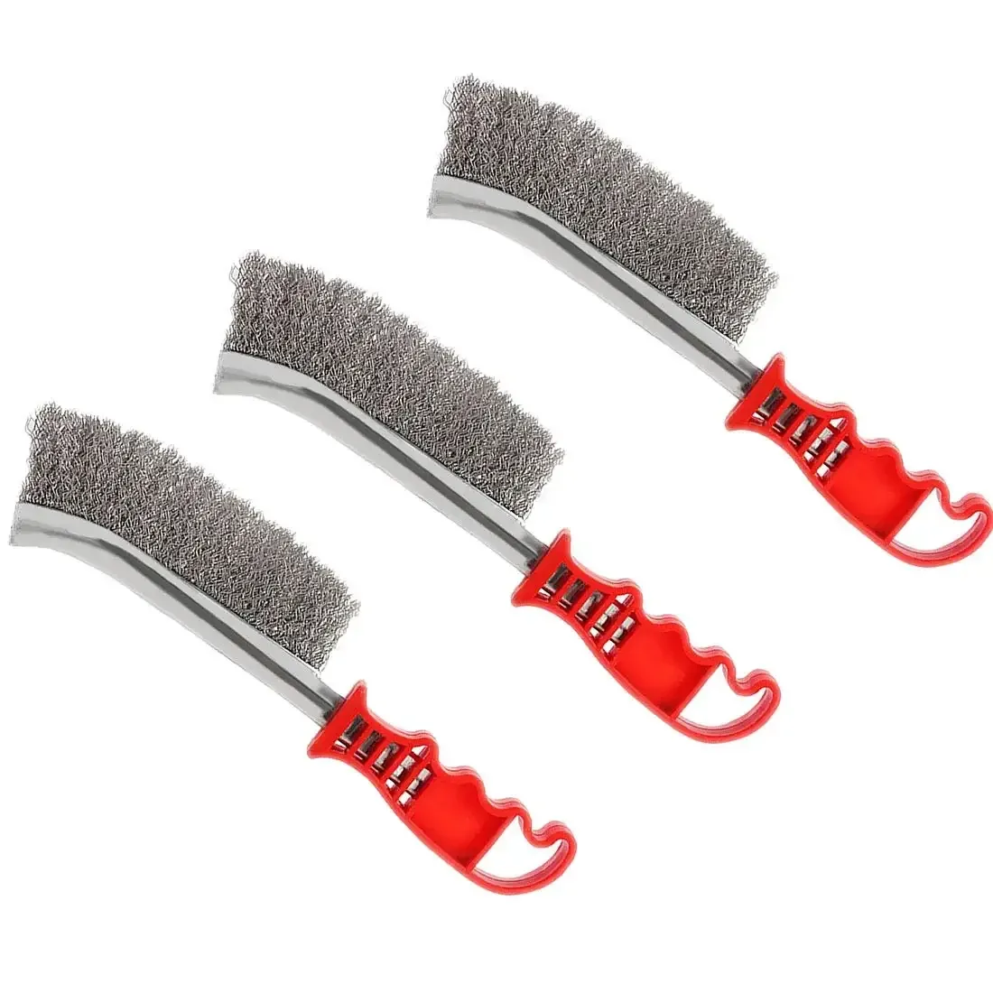 Heavy Duty Steel Wire BBQ Grill Brush with Wooden Handle - Rust Removal Roller Cleaner for Barbecue Grates, Polishing Tool for Stubborn Stains showcase 1