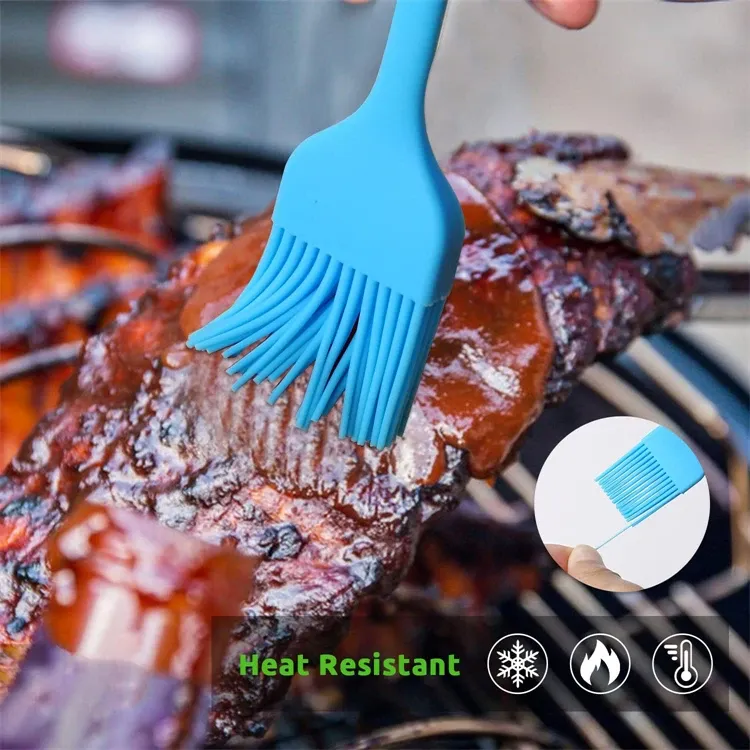 LMETJMA Silicone Basting Brush - Heat Resistant Pastry Brush for BBQ, Grilling, Baking, Cooking - Kitchen Essential for Marinades & Sauces showcase 7