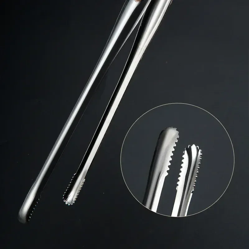 Stainless Steel BBQ Grill Tongs - Heavy Duty Food Clip for Steak, Bread, and Grilling - Non-Slip Kitchen Gadget Accessories, 7/9/12 Inch Options - Image 6