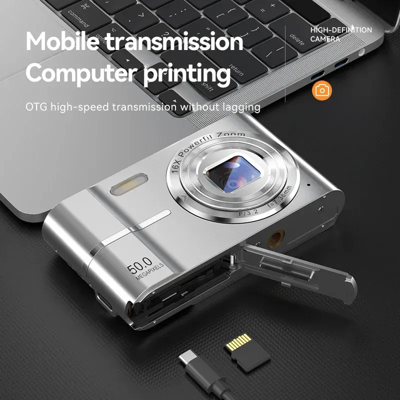 50MP 4K Digital Camera with 16X Zoom, Anti-Shake Video Recorder for Students, Outdoor Photography, and Vlogging thumbnail 3