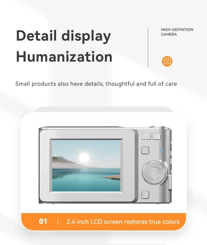 50MP 4K Digital Camera with 16X Zoom, Anti-Shake Video Recorder for Students, Outdoor Photography, and Vlogging showcase 14