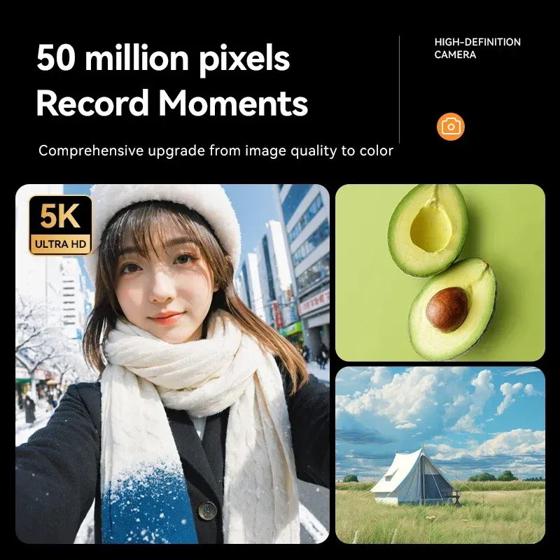 50MP 4K Digital Camera with 16X Zoom, Anti-Shake Video Recorder for Students, Outdoor Photography, and Vlogging thumbnail 6