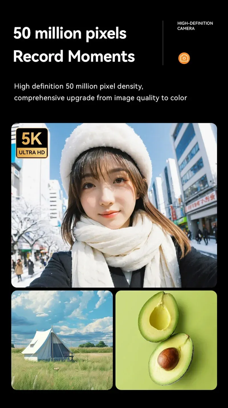 50MP 4K Digital Camera with 16X Zoom, Anti-Shake Video Recorder for Students, Outdoor Photography, and Vlogging showcase 3