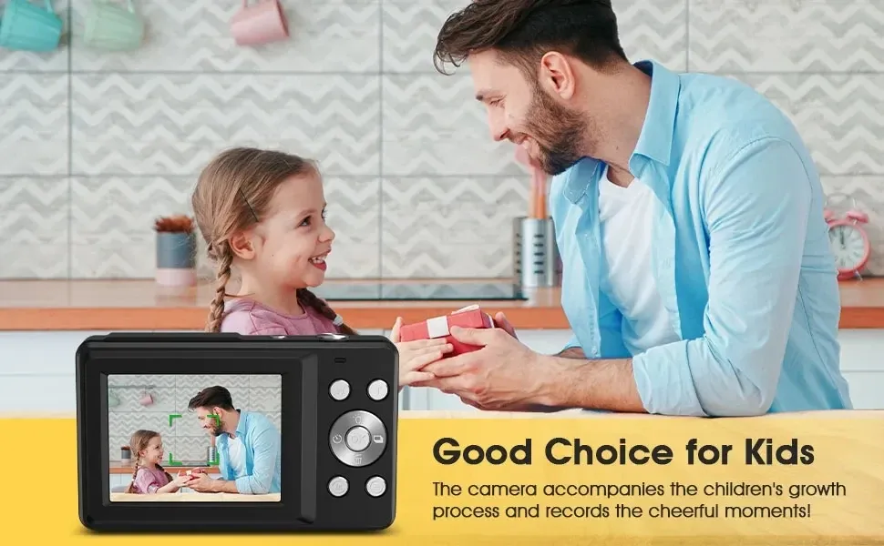 HD 1080P Digital Camera for Kids & Girls, 44MP Compact 2.4" LCD Screen, 16x Zoom, Rechargeable, Includes 32GB Card & USB Cable - Portable Digit Camera showcase 4