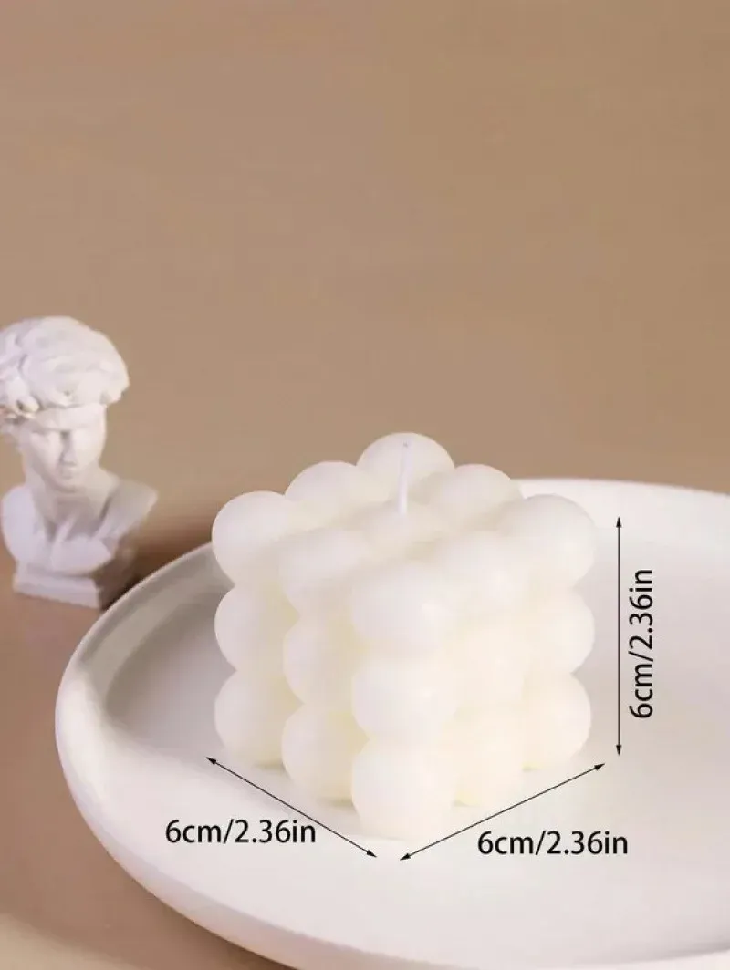 Creative Ball-Shaped Soy Wax Aromatherapy Candle - Handmade Magic Cube Design, English Pear & Freesia Scent, Unique Wedding Favor Gift, Decorative Home Accent thumbnail 3