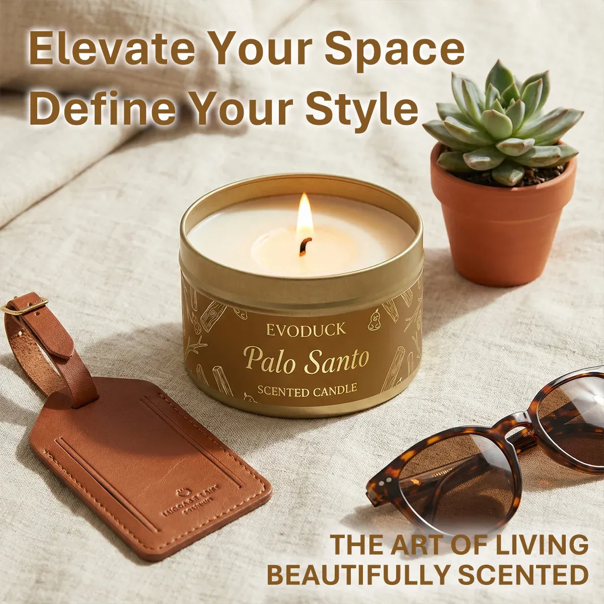 Premium Palo Santo Scented Candle for Home Meditation & Energy Cleansing, Natural Wood Aroma, Perfect Winter Gift for Women showcase 11