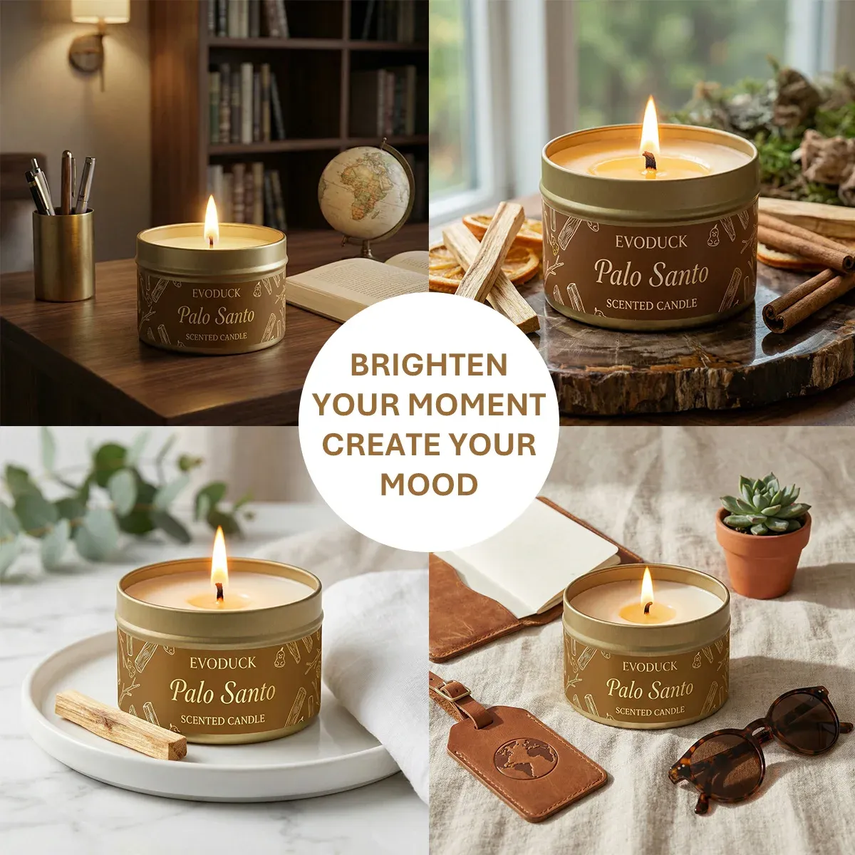 Premium Palo Santo Scented Candle for Home Meditation & Energy Cleansing, Natural Wood Aroma, Perfect Winter Gift for Women showcase 10
