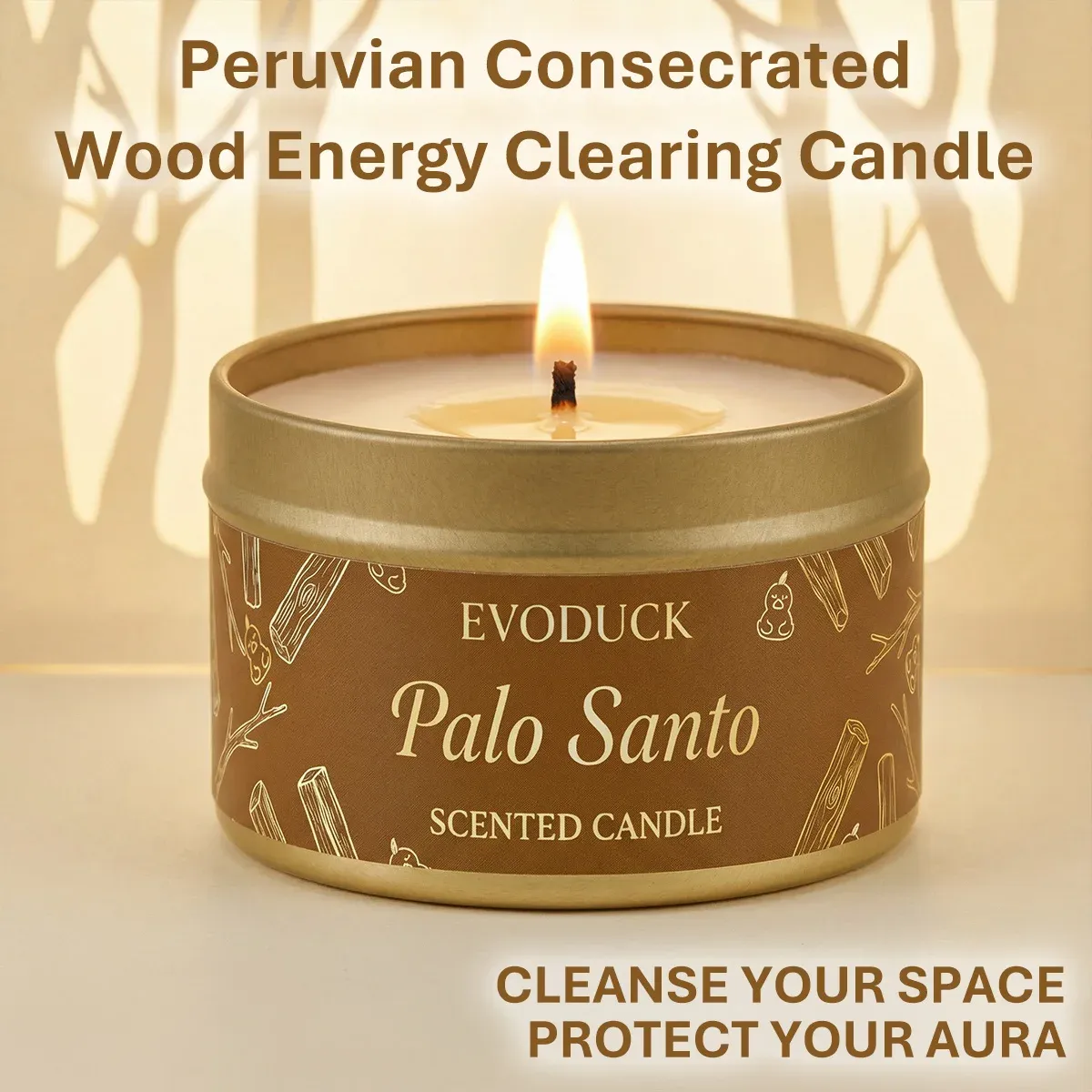 Premium Palo Santo Scented Candle for Home Meditation & Energy Cleansing, Natural Wood Aroma, Perfect Winter Gift for Women showcase 9