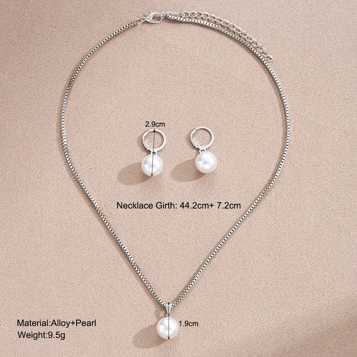 Elegant Pearl Dangle Earrings & Pendant Necklace Set for Women - Simple Dainty Jewelry for Daily Wear, Parties & Special Occasions showcase 9