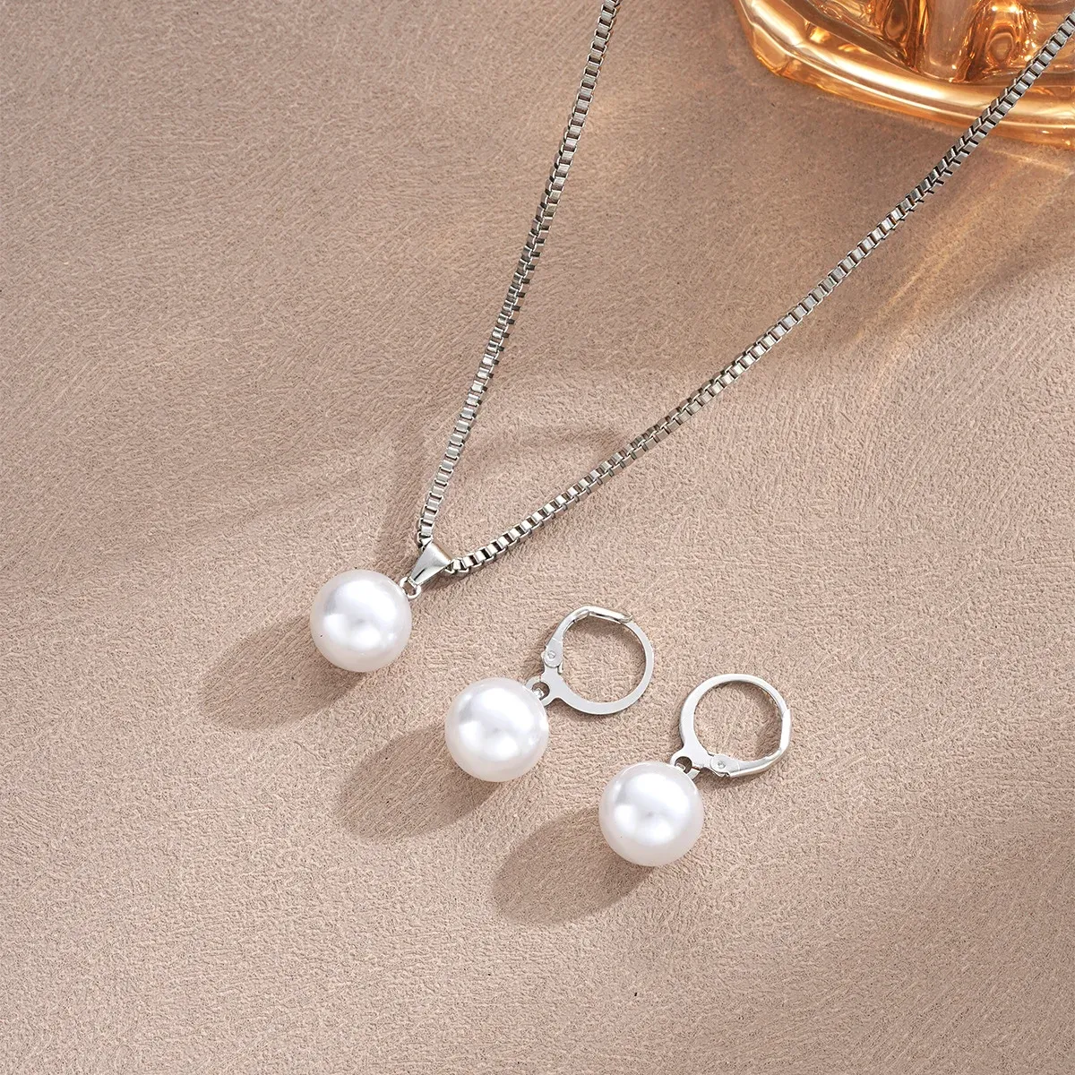 Elegant Pearl Dangle Earrings & Pendant Necklace Set for Women - Simple Dainty Jewelry for Daily Wear, Parties & Special Occasions showcase 10