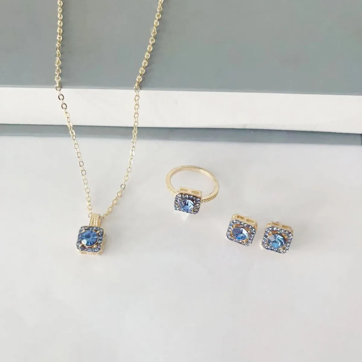 Luxury Women's 3-Piece Jewelry Set: Elegant Cubic Zirconia Necklace, Earrings & Ring - Perfect Gift for Valentine's Day, Christmas, Anniversaries showcase 6