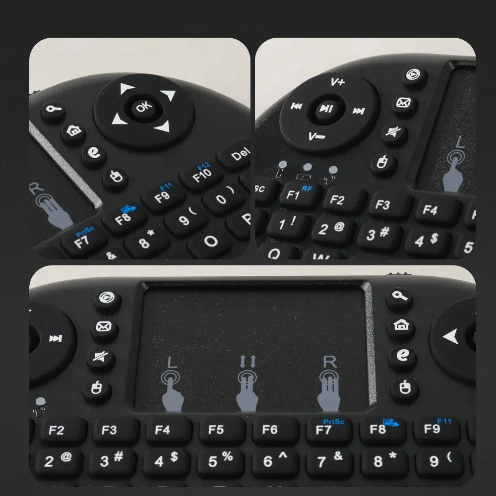 MRSVI i8 2.4G Mini Wireless Keyboard with Touchpad, Air Mouse Remote Control for Android TV Box, Smart TV, PC - Classic Black showcase 6