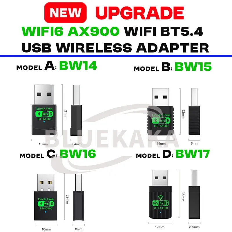 900Mbps USB Bluetooth 5.4 Adapter & WiFi 6 Dongle for PC/Laptop - Wireless Audio Receiver Transmitter, Driver-Free for Keyboard & Mouse thumbnail 6