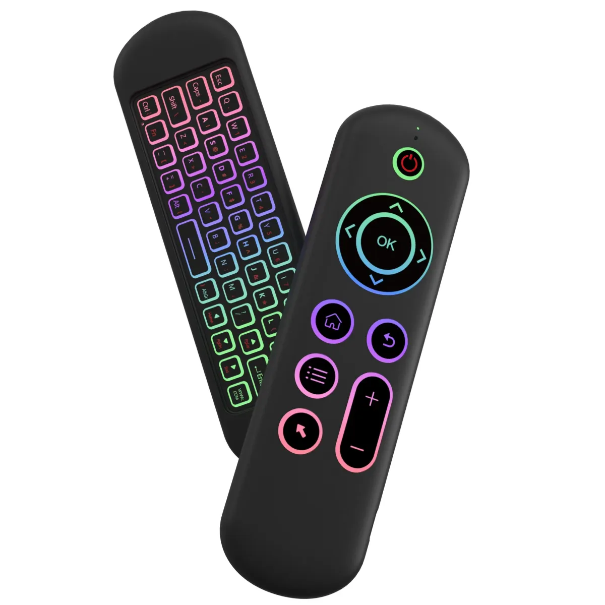 MRSVI M5 Wireless Air Mouse Remote with Backlit Gyroscope Keyboard, 7 Color Options, 2.4G & Bluetooth for Android TV Box, PC, Smart TV, HTPC showcase 4