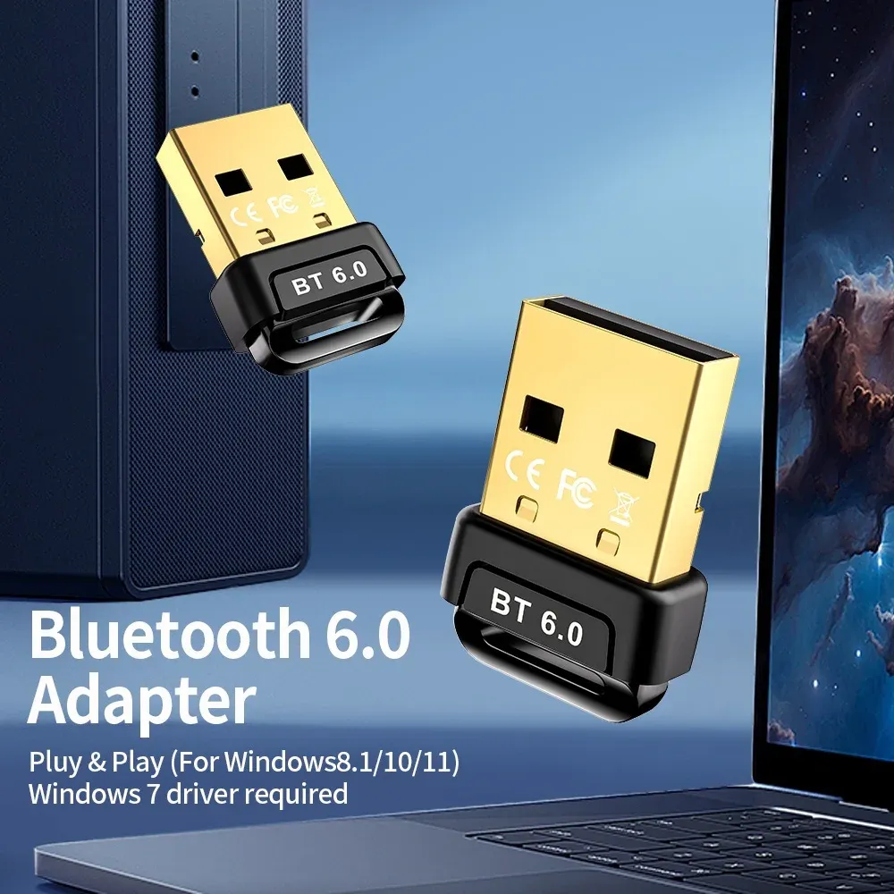 USB Bluetooth 5.4 Adapter Dongle for PC Windows 11/10/8.1 - Wireless Receiver Transmitter for Keyboard, Mouse, Speakers, and More thumbnail 2